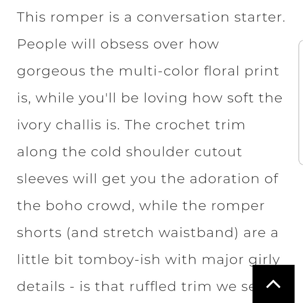 Sz 4 torrid floral cold shoulder ruffle romper - Picture 4 of 5